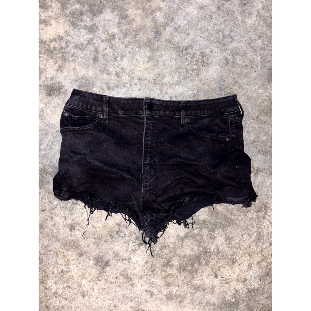 Volcom Stoney Cut off Shorts Womens 30 Black Raw Hem Edge Micro Fit Mid Rise